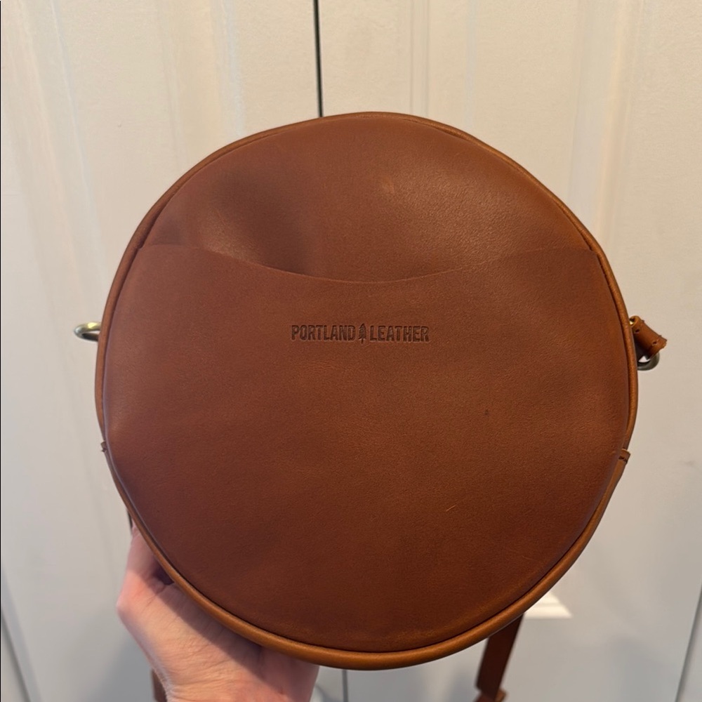 Portland Leather Brown Circle Bag